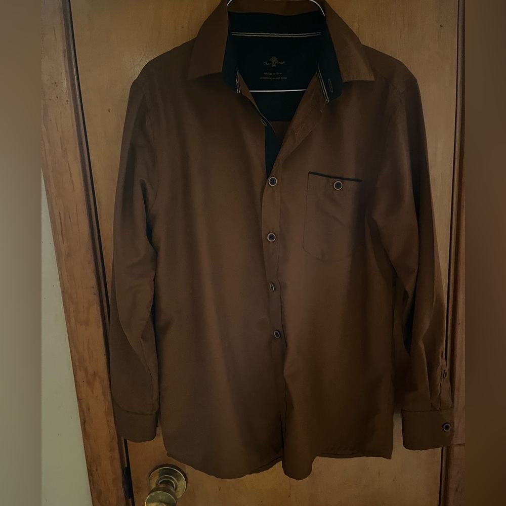 Brown Button-Up Shirt Boys